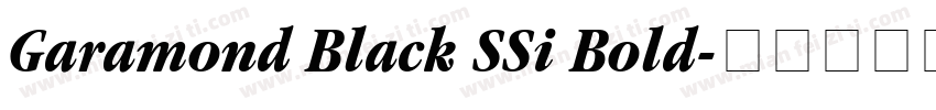 Garamond Black SSi Bold字体转换